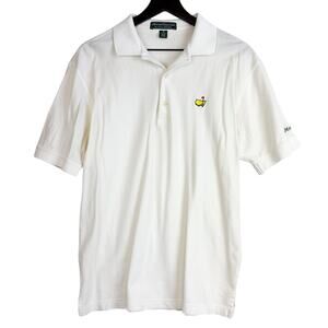Masters Collection Mens Pima Cotton Polo Shirt Golf White - Size M